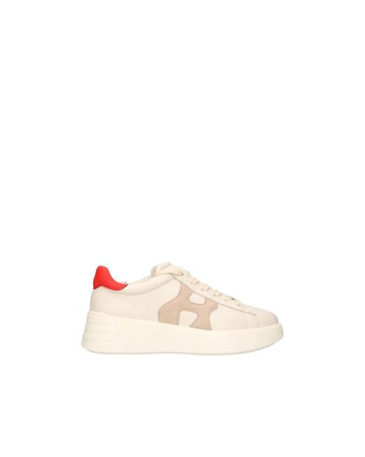 Sneakers in pelle liscia con suola ultraleggera di Hogan in Pink