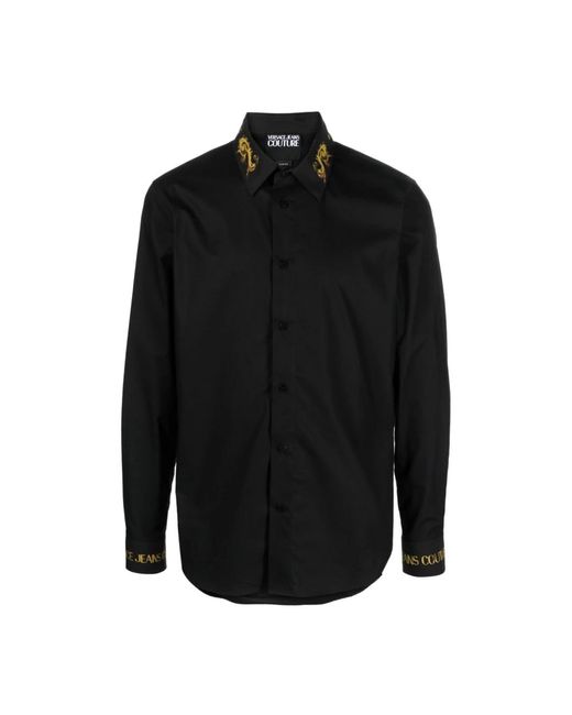 Versace Schwarze hemden mit pop.density eff. nylon touch in Black für Herren