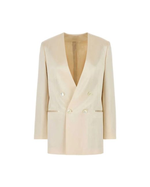 Alberta Ferretti Natural Blazers