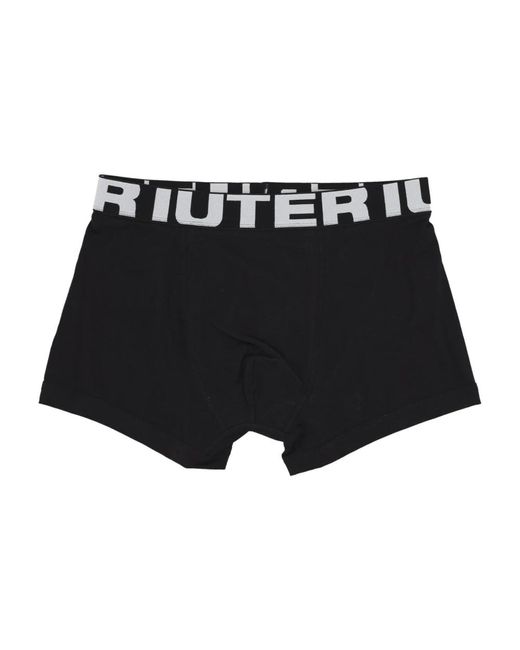 Iuter Ondergoed ,Zwart ,Katoen Zwarte Katoenen Boxer Met Elastische Band in het Black voor heren