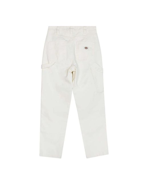 Dickies White Straight Trousers