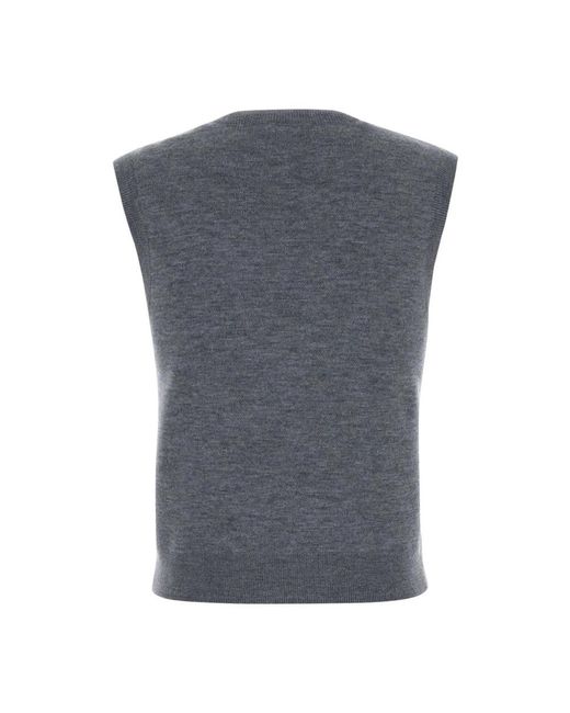 A.P.C. Gray V-Neck Knitwear