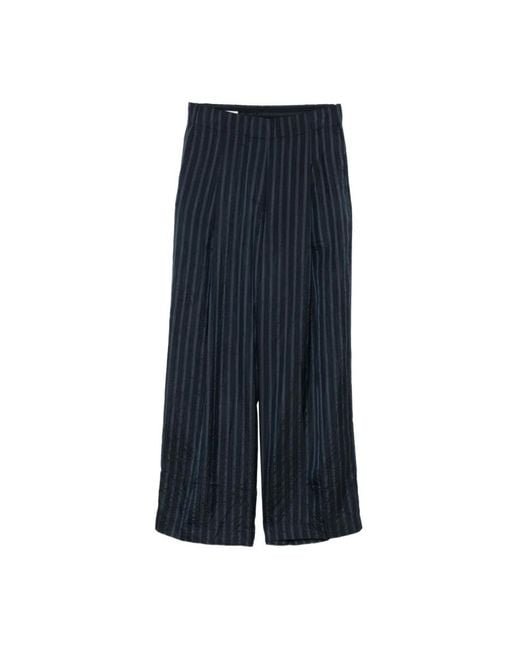 Dries Van Noten Blue Wide Trousers