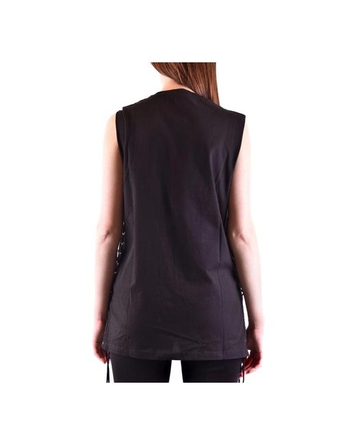 McQueen Tops ,Zwart ,Mouwloze Top Met Mcq Logo in het Black