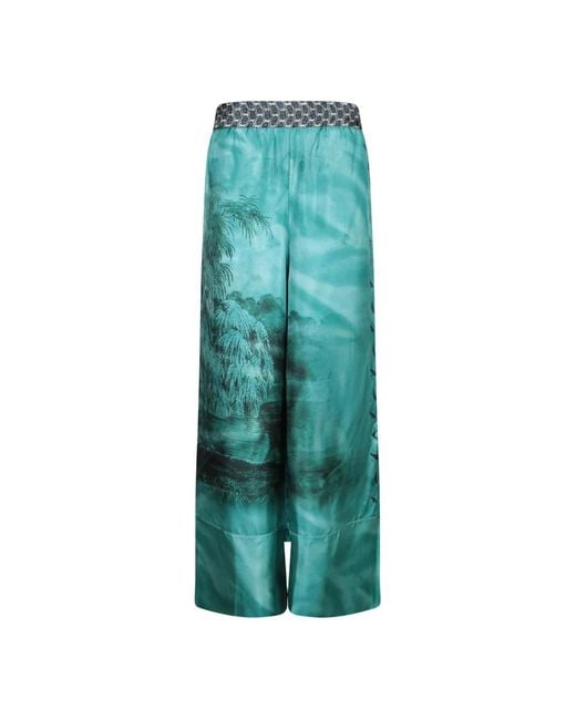 Wide Trousers Pierre Louis Mascia de color Green