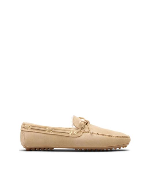 Loafers di Car Shoe in Natural da Uomo