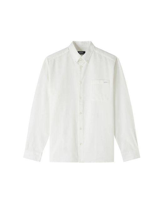 A.P.C. White Casual Shirts for men
