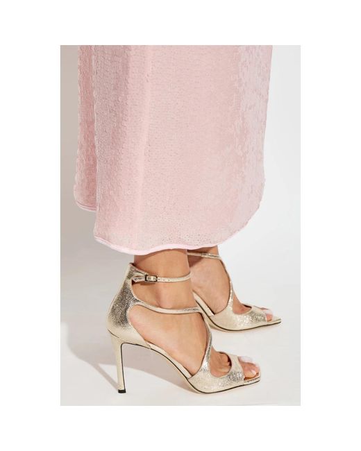 Jimmy Choo Metallic High Heel Sandals