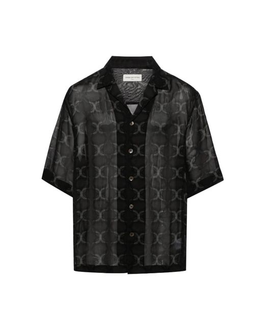 Camicia con stampa geometrica di Dries Van Noten in Black da Uomo