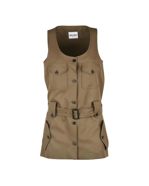 Miu Miu Green Short Dresses