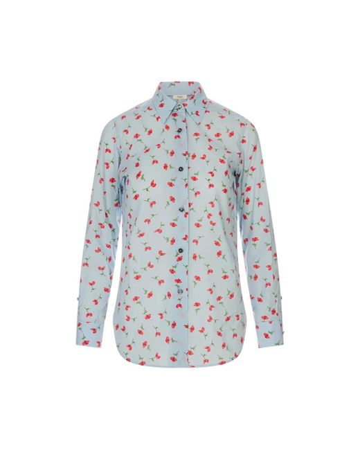 Jil Sander Overhemden ,Blauw ,Camicia in het Blue