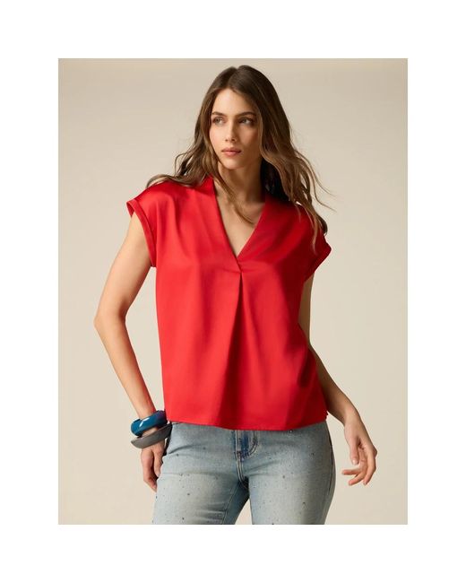 Blouses Oltre de color Red