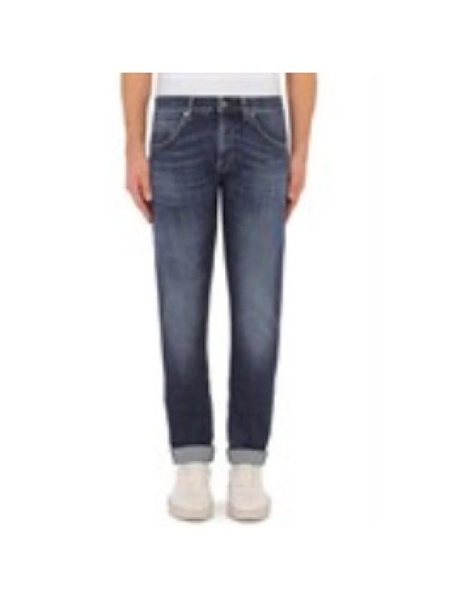 Dondup Blue Straight Fit Jeans for men