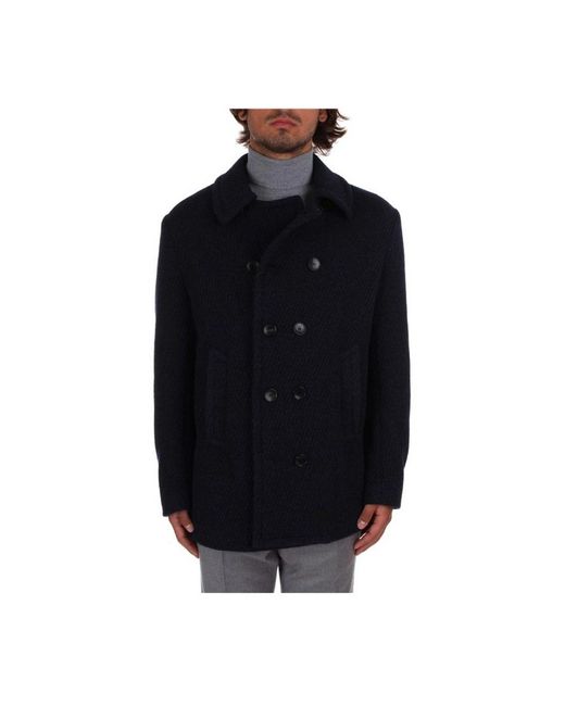 Etro Black Double-Breasted Coats for men