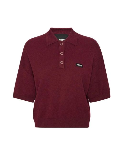 ROTATE BIRGER CHRISTENSEN Red Polo Shirts