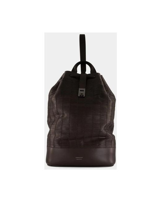 Backpacks di Ferragamo in Black da Uomo