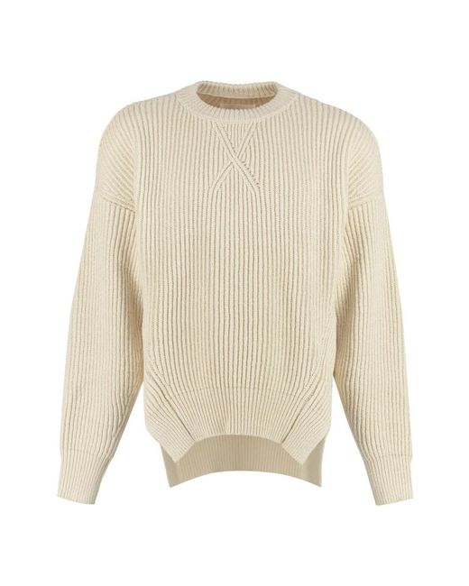 Jil Sander White Round-Neck Knitwear for men