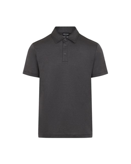 Giorgio Armani Black Polo Shirts for men
