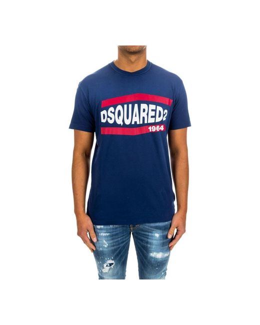DSquared² Blue 2 1964 Logo Tee for men