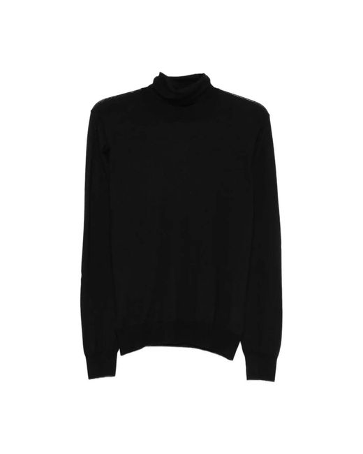 Barba Napoli Black Turtlenecks for men