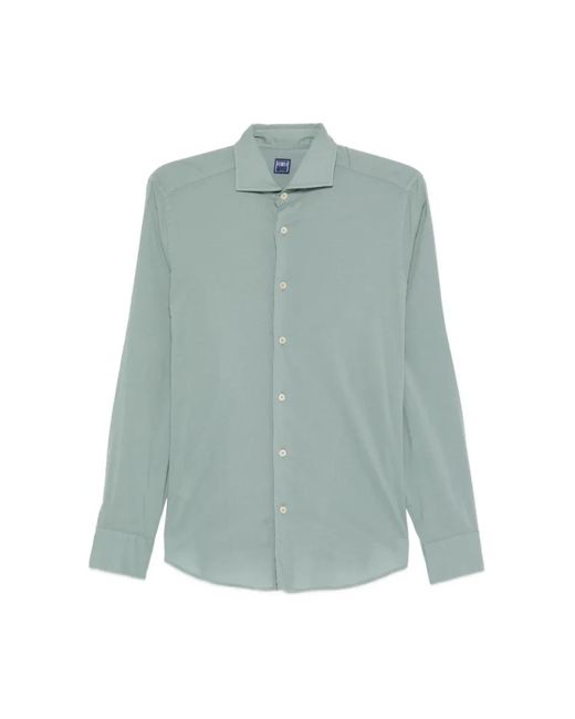 Fedeli Green Casual Shirts for men