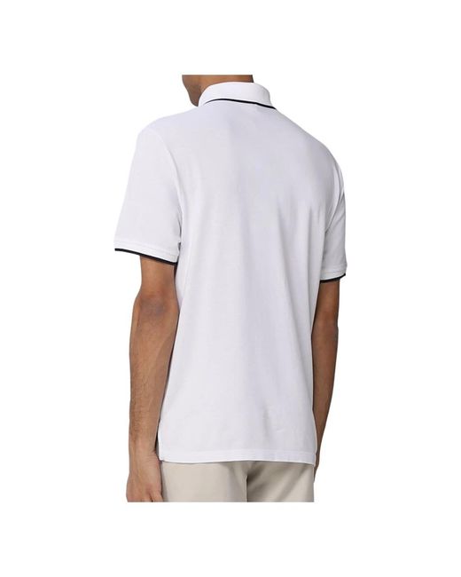 Blauer Tops ,Wit ,Katoen Wit Katoenen Poloshirt Met Logo in het White voor heren