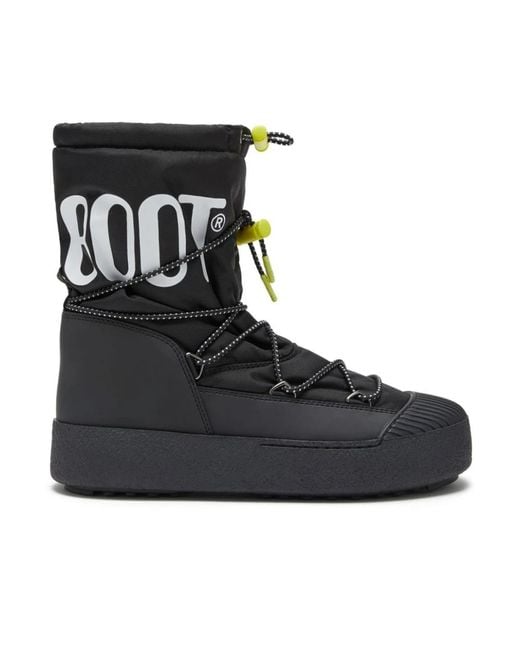 Moon Boot Schwarze flache schuhe mit pvc-details in Black für Herren