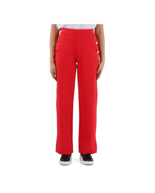 Emporio Armani Red Wide Trousers