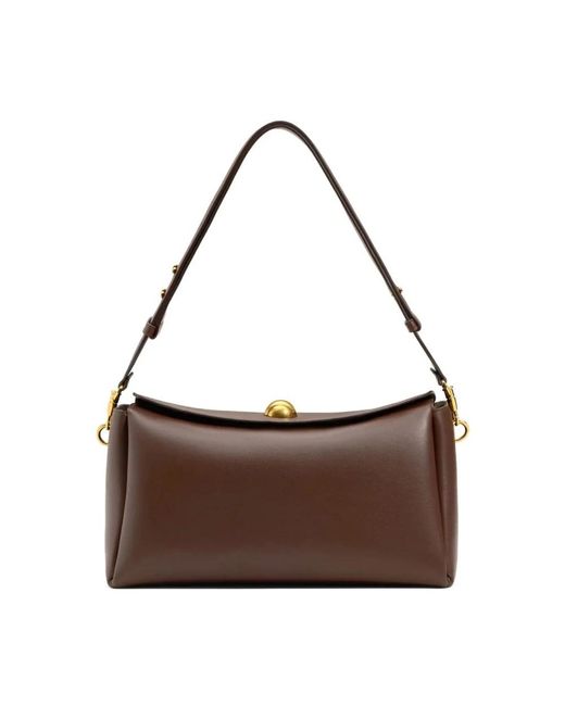 AMI Stijlvolle Leren Tas in het Brown