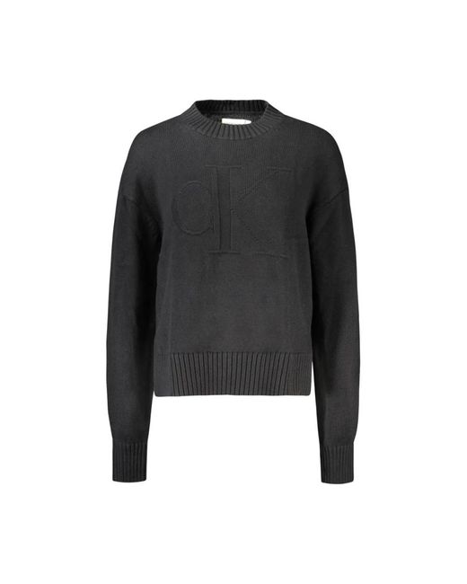 Calvin Klein Black Round-Neck Knitwear