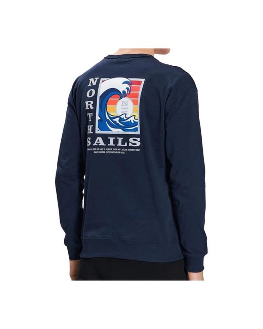 North Sails Blue Sweatshirts for men