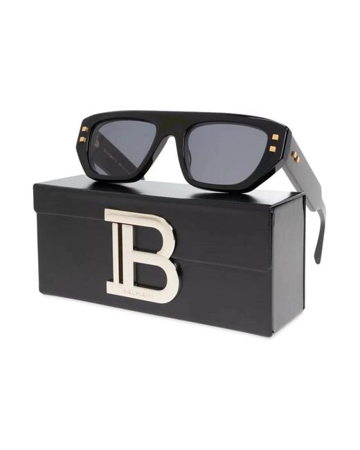 Balmain Gray Sunglasses for men