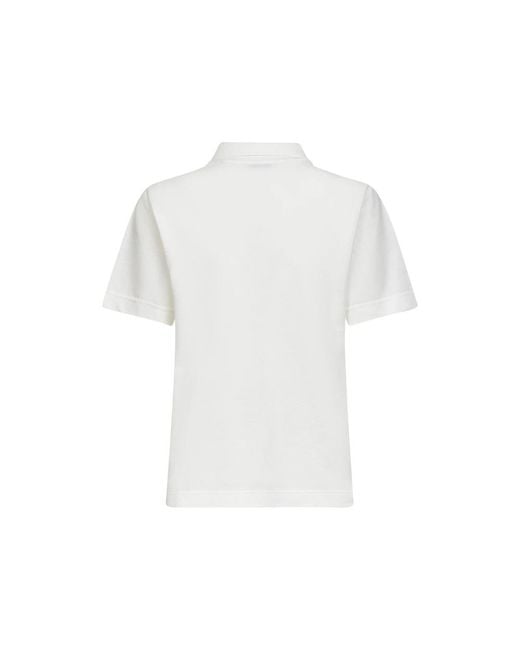 Burberry White Polo Shirts