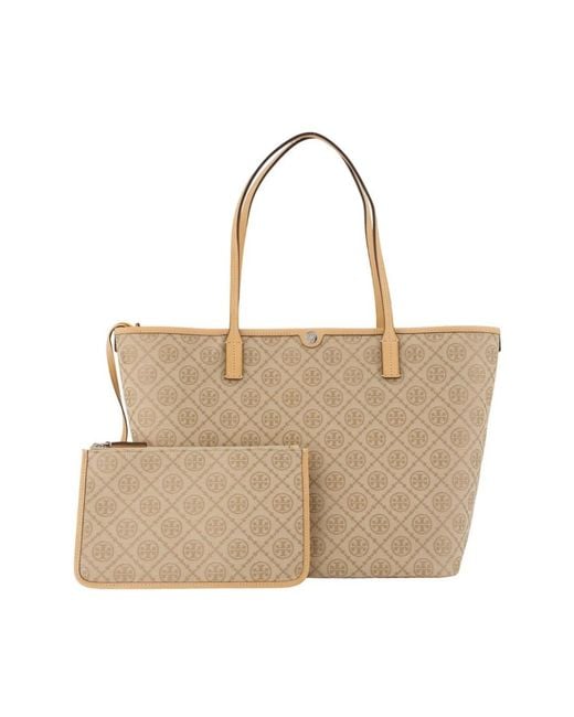 Tory Burch Natural Shopping Bags
