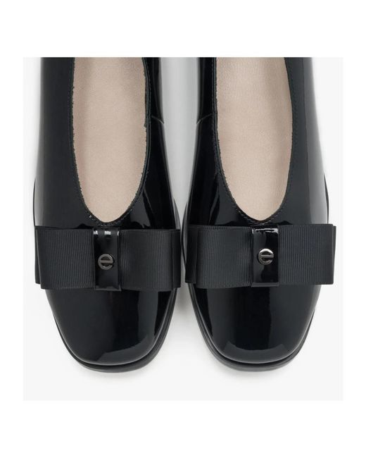 ESTRO Black Ballerina Shoes