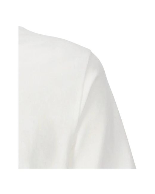 Boss Weiße baumwoll-t-shirt mit kontrastdetails in White für Herren