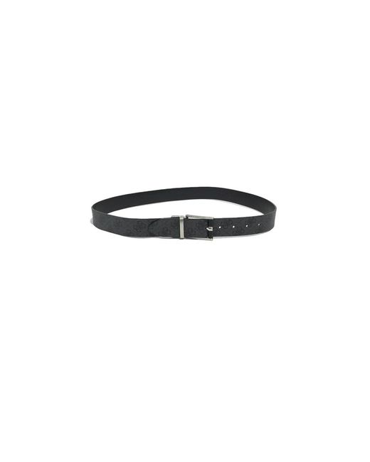 Guess Accessoires ,Zwart ,Leer Omkeerbare Leren Riem Zwart in het Black voor heren