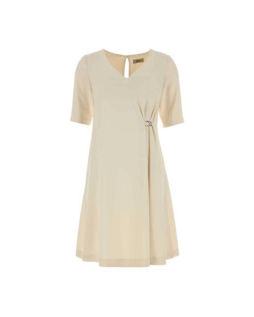 Herno Natural Short Dresses