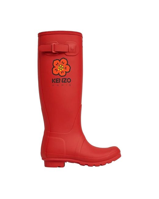 KENZO Red Rain Boots