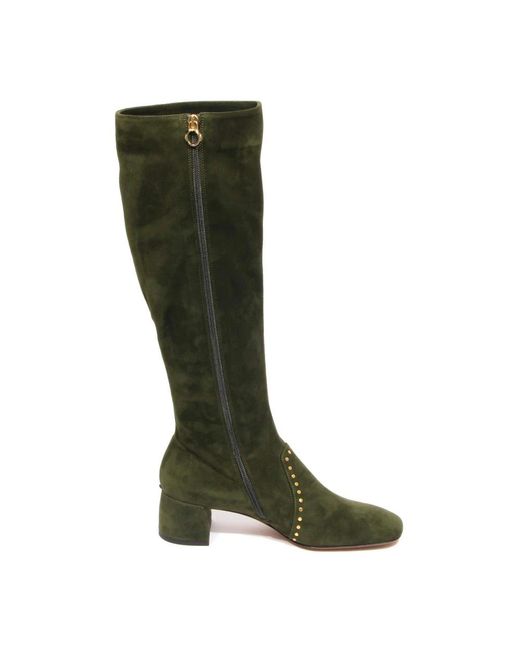 A. BOCCA Green Heeled Boots