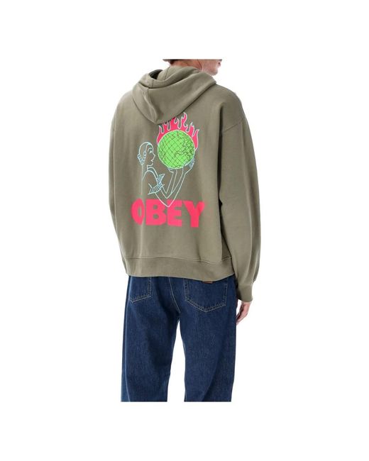 Obey Natural Hoodies for men