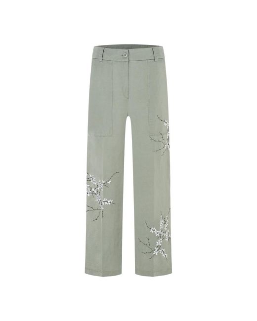 Straight Trousers Cambio de color Gray