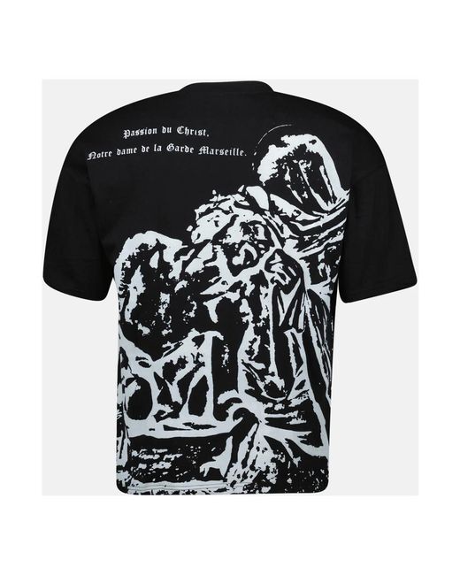 L8 Studio Tops ,Zwart ,Katoen Passion Du Christ T-Shirt in het Black voor heren