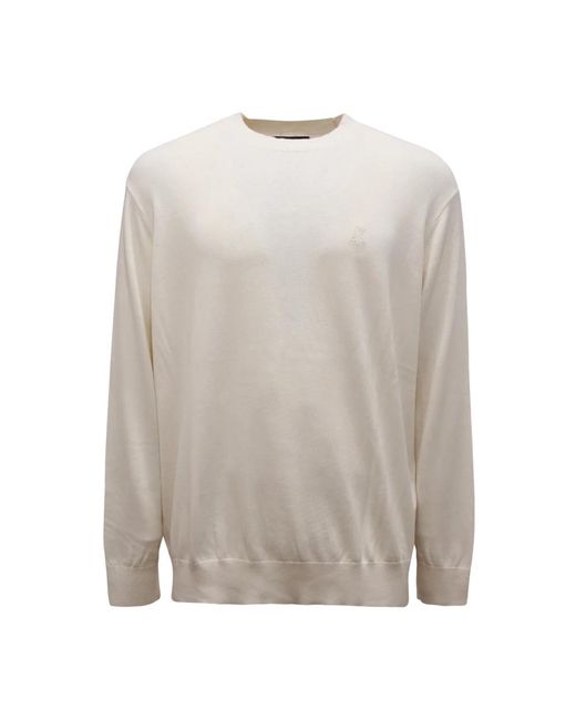 Armani Gray Round-Neck Knitwear for men