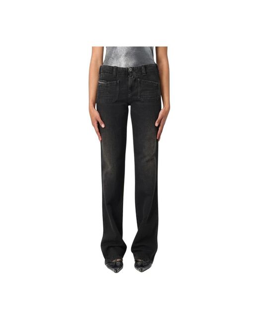 Straight Jeans di DIESEL in Black