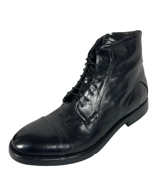 LEMARGO Blue Lace-Up Boots for men