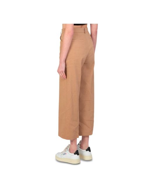 Trousers > cropped trousers Pinko en coloris Natural