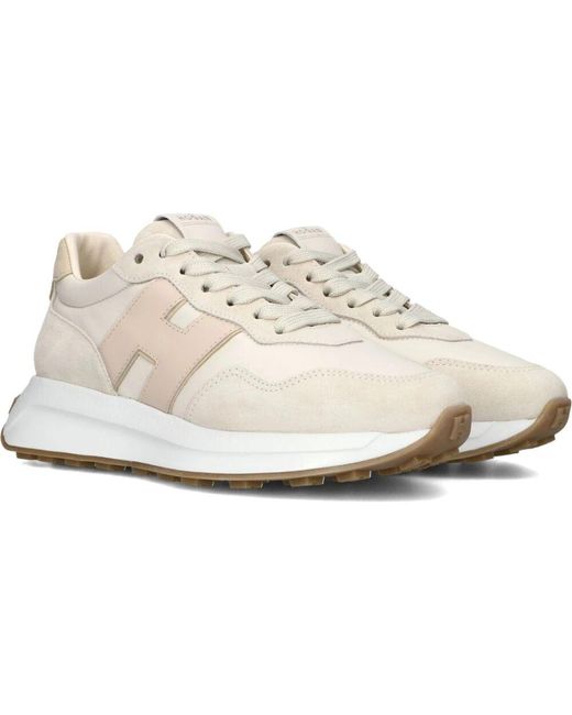 Hogan White Wildleder Low Top Sneakers
