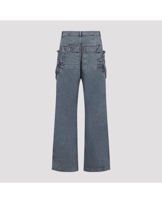 Rick Owens Blue Wide Jeans for men