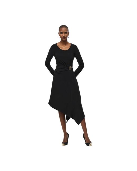 Joseph Ribkoff Women's Black Midi Dresses - www.ice4pros.com.br